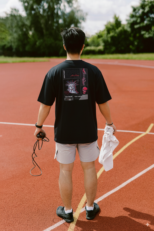 Oversized heavyweight t-shirt Lady Liberty