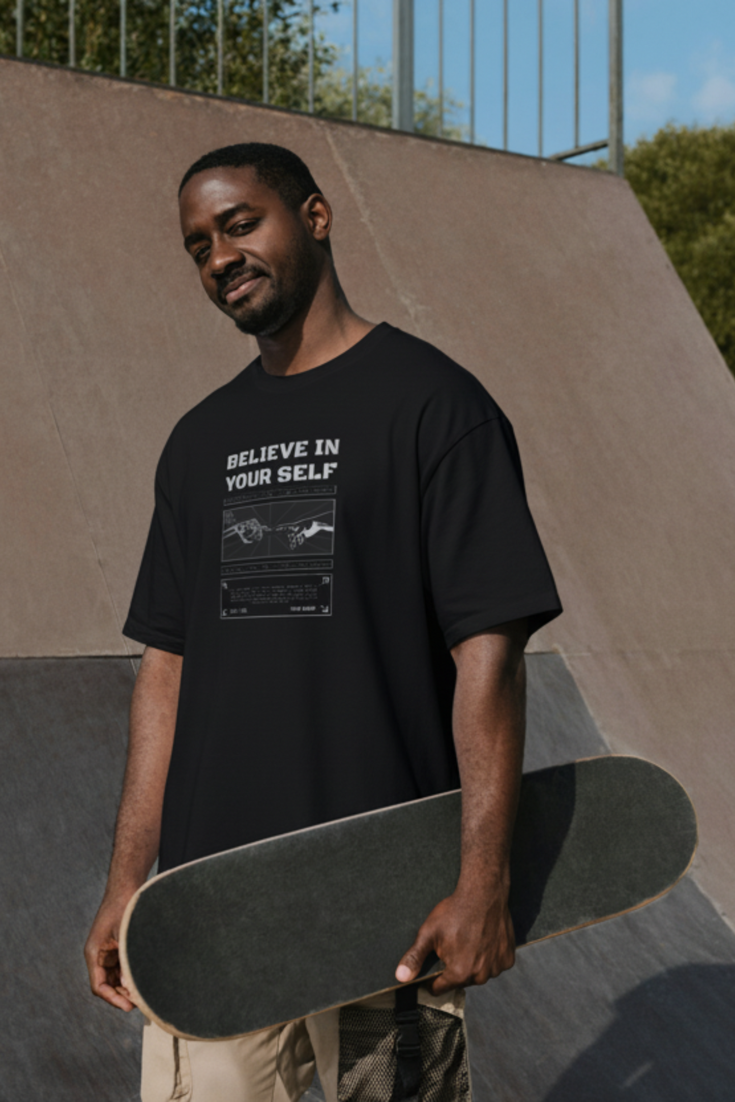 Oversized heavyweight t-shirt Believe in your self